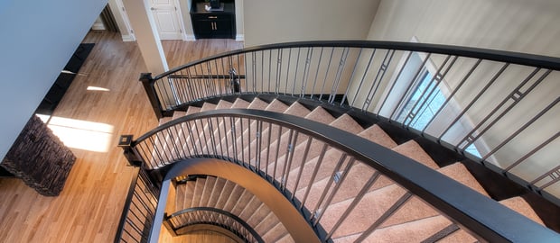Custom Home Features that Have the Wow Factor: Spectacular Staircases Ames Har Staircase image